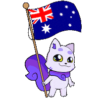 Australia Flag Sticker by Lucky Kat Studios