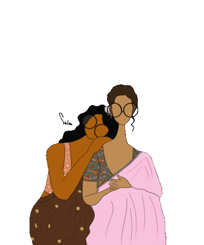 Festival Saree Sticker by Suta Bombay