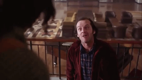 shining stairs jack crazy GIF