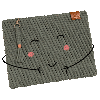 Darnau_bach cover crochet ipad cymraeg Sticker