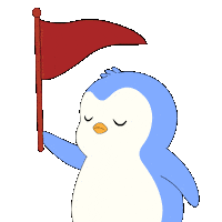 Red Flag No Sticker by Pudgy Penguins