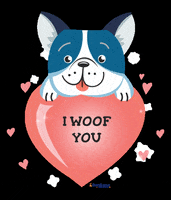 BonBeno love heart dog adorable GIF
