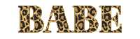 Babe Leopard Sticker by Aspen + Company