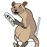 OfficeJoeDJM animation coffee toilet barista Sticker