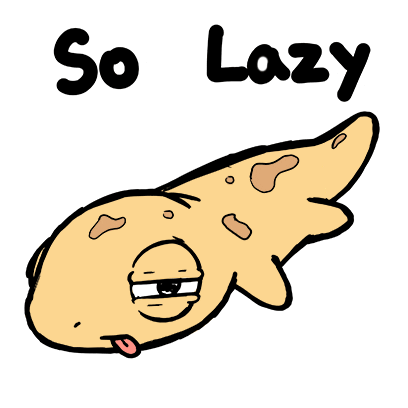 Tired Lizard Sticker by Aminal Stickers
