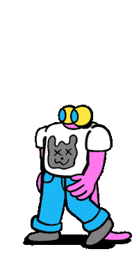 Happy Cat Sticker by Killer Acid