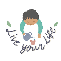 Happy Life Sticker by Cahfee