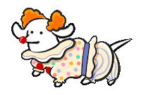 Wiener Dog Party Sticker by Stefanie Shank