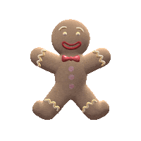 Gingerbread Man Christmas Sticker