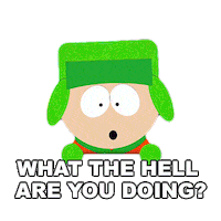 Kyle Broflovski What The Hell Are You Doing Sticker by South Park