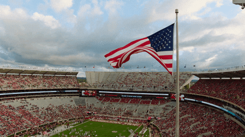 American Flag Roll Tide GIF by The University of Alabama