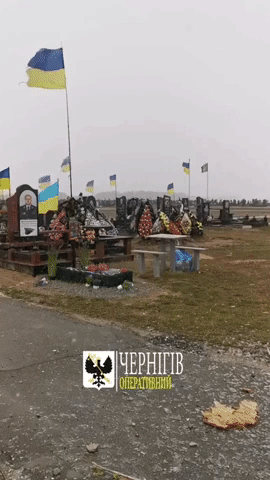 Military Graves Found Damaged After Russians Retreat From Chernihiv