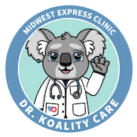 Sick Koala Bear Sticker by Midwest Express Clinic
