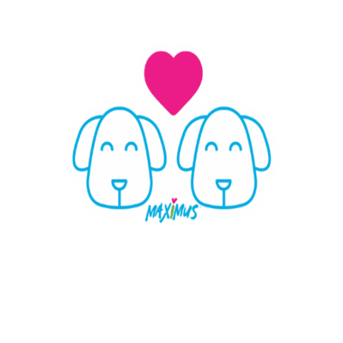 maximuspets love heart dogs hungry Sticker
