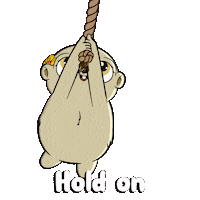 Dont Give Up Hang In There Sticker by Fugz Official