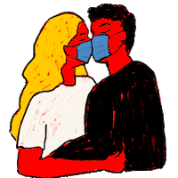 MadalynFarley love kiss corona covid19 Sticker