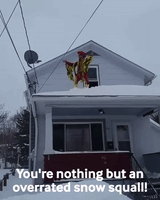 'Macho Man Randy Savage' Jumps From Roof Onto Snow