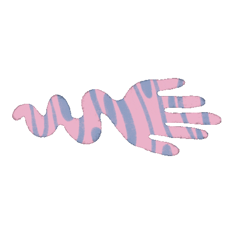 sketchymanda pink blue weird wave Sticker