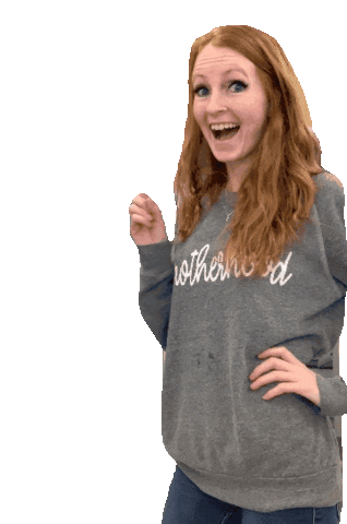 slayathomemother giphyupload redhead look at this point finger Sticker