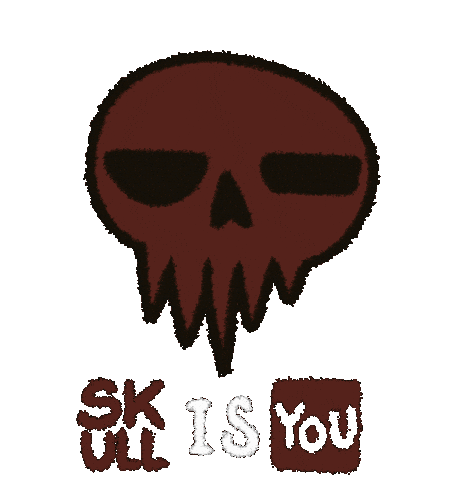 Skull Baba Is You Sticker by Nico