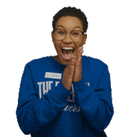 BLUEPRINTUNIVERSITY girl yes excited celebrate Sticker
