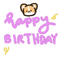 Happy Birthday Dog Sticker