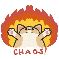 Dog Fire Sticker by Single Sploot