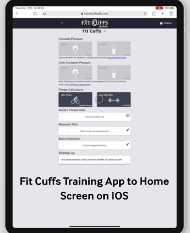 Fit Cuffs Training App for IOS 