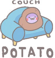 Stay Home Couch Potato Sticker by KdeeStix
