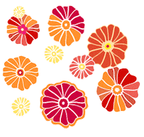 Blooming Orange Flower Sticker by KOTOMI SWIM
