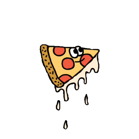 Hungry Pizza Sticker by HapaKristin