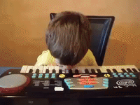 Talented Kid Plays Keyboard With Nose