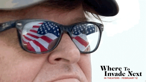 Michael Moore Sunglasses GIF by Michael Moore's WHERE TO INVADE NEXT
