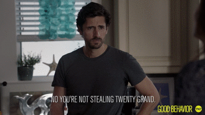 tnt stealing GIF by Good Behavior