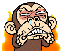 Angry Fire Sticker