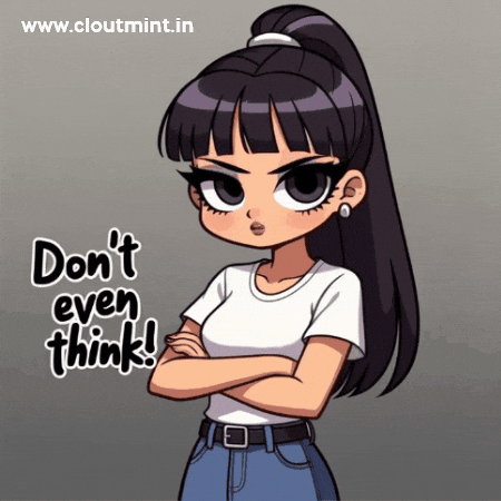 cloutmint think dont think girl no cloutmint GIF