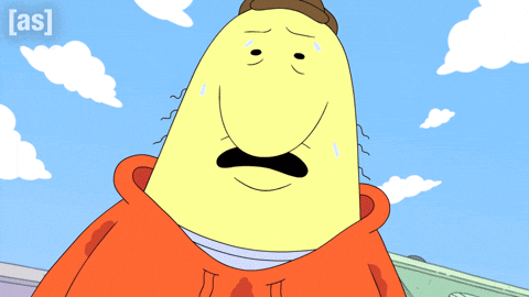 Scared Sweat GIF by Adult Swim