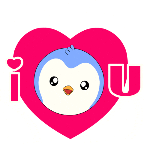 I Love You Hearts GIF by Pudgy Penguins