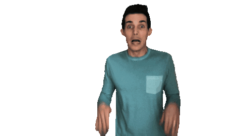 Scared Panic Sticker by Matt Tolbert