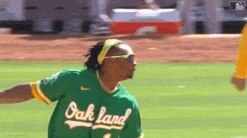 Happy Major League Baseball GIF by Oakland Athletics