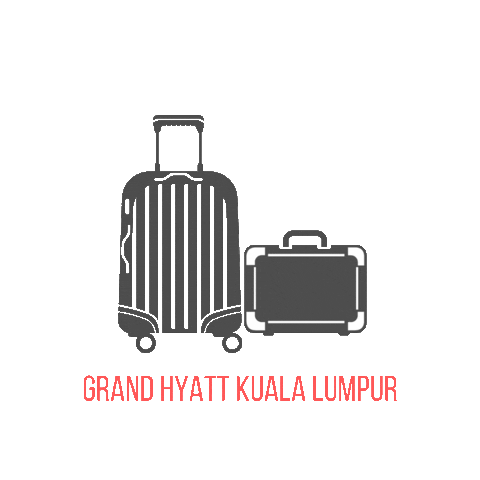 GrandHyattKualaLumpur giphyupload vacation luggage checkin Sticker