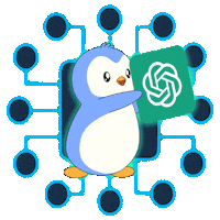 Artificial Intelligence Logo Sticker by Pudgy Penguins