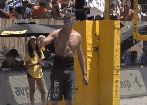 Casey Patterson Reaction GIF by AVP Pro Beach Volleyball Tour