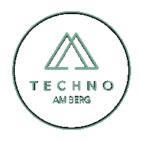 TechnoAmBerg music techno rave mountain Sticker