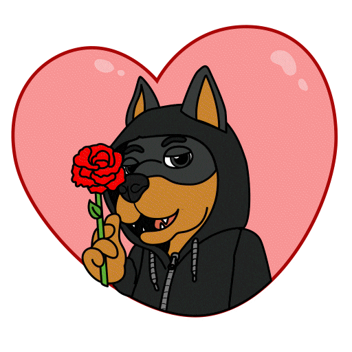 Cute Dog Love Sticker by Dobernut