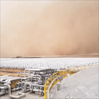 Sandstorm Obscures Sky Over Israel's Negev Desert