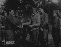 NationalWWIMuseum baseball black and white military footage GIF