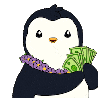 Money Im Rich Sticker by Pudgy Penguins