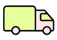 Travel Deliver Sticker by Georgina Sasha Krauss