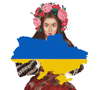 helen_design_gallery слава україні українка вишиванка helendesigngallery Sticker